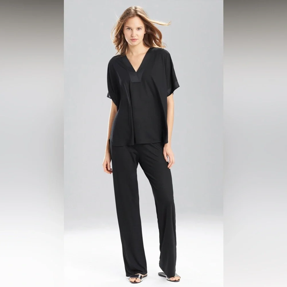 NEW NATORI CONGO DOLMAN KIMONO BLACK 2PC PJ SET - Picture 4 of 14